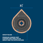 Bosch OSL234HG 2-3/4 In. Starlock Oscillating Multi Tool Hybrid Grout Blade