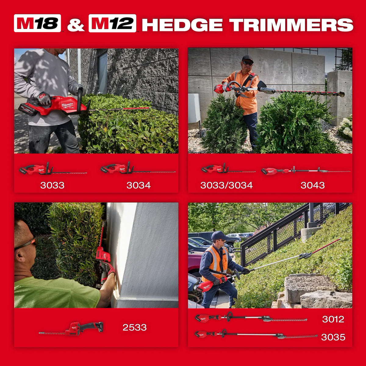 Milwaukee M18 FUEL 30" Hedge Trimmer – Configuration Options