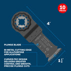 Bosch OSL114JF-10 1-1/4 In. Starlock Oscillating Multi Tool Bi-Metal Xtra-clean Plunge Cut Blade 10 Pk.