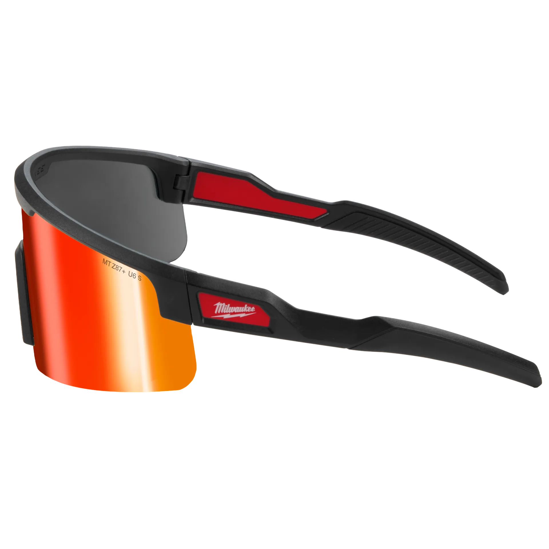Wrap Around Safety Glasses - Mirrored Anti-Scratch Lenses