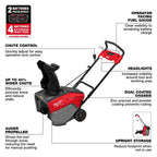 Milwaukee M18 FUEL 21" Auger Propelled Dual Battery Single Stage Snow Blower Kit | 3036-22HD