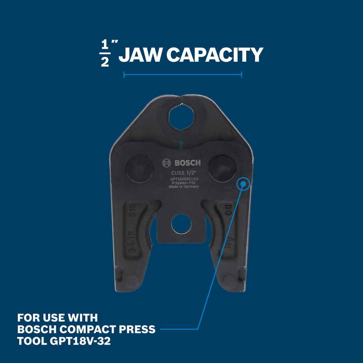 Bosch GPTSD050CUSS ½ In. Standard Press Jaw