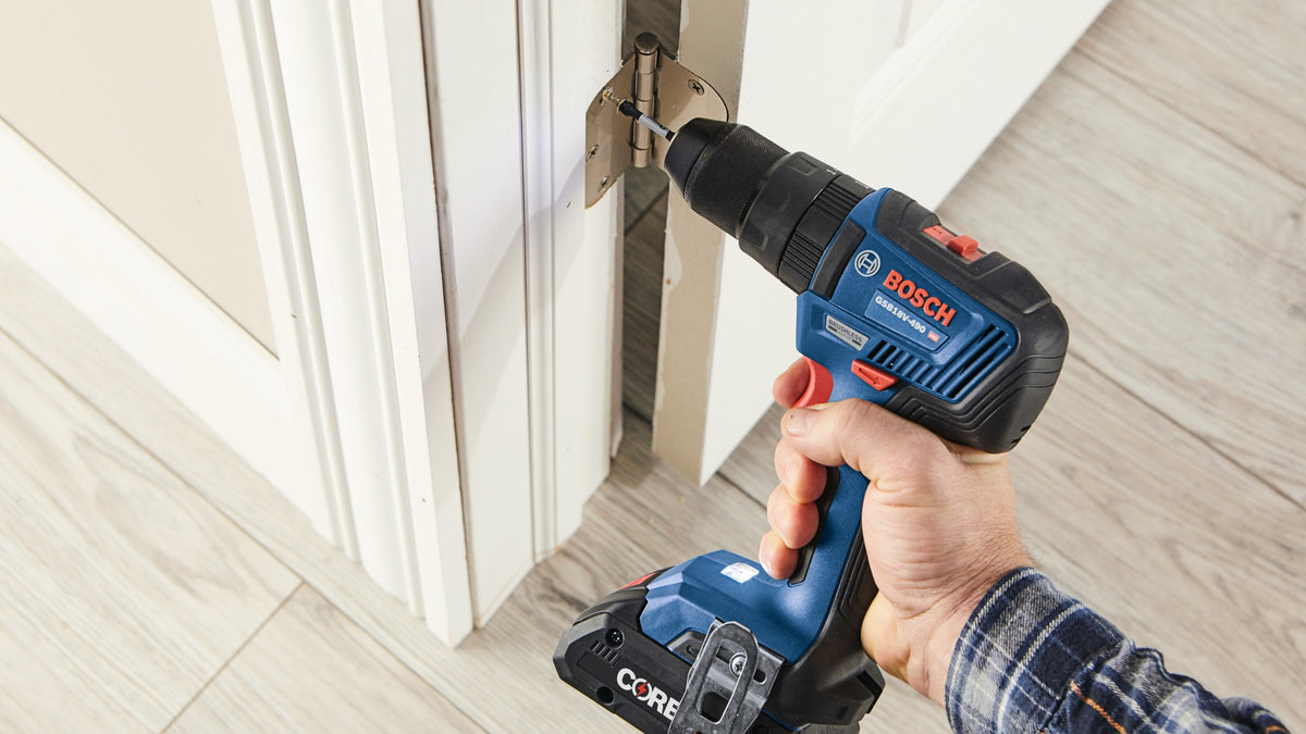 Bosch GXL18V-233B25 18V 2-Tool Combo Kit with 1/2 In. Hammer Drill/Driver, Two-In-One 1/4 In. and 1/2 In. Bit/Socket Impact Driver/Wrench and (2) CORE18V 4 Ah Advanced Power Batteries