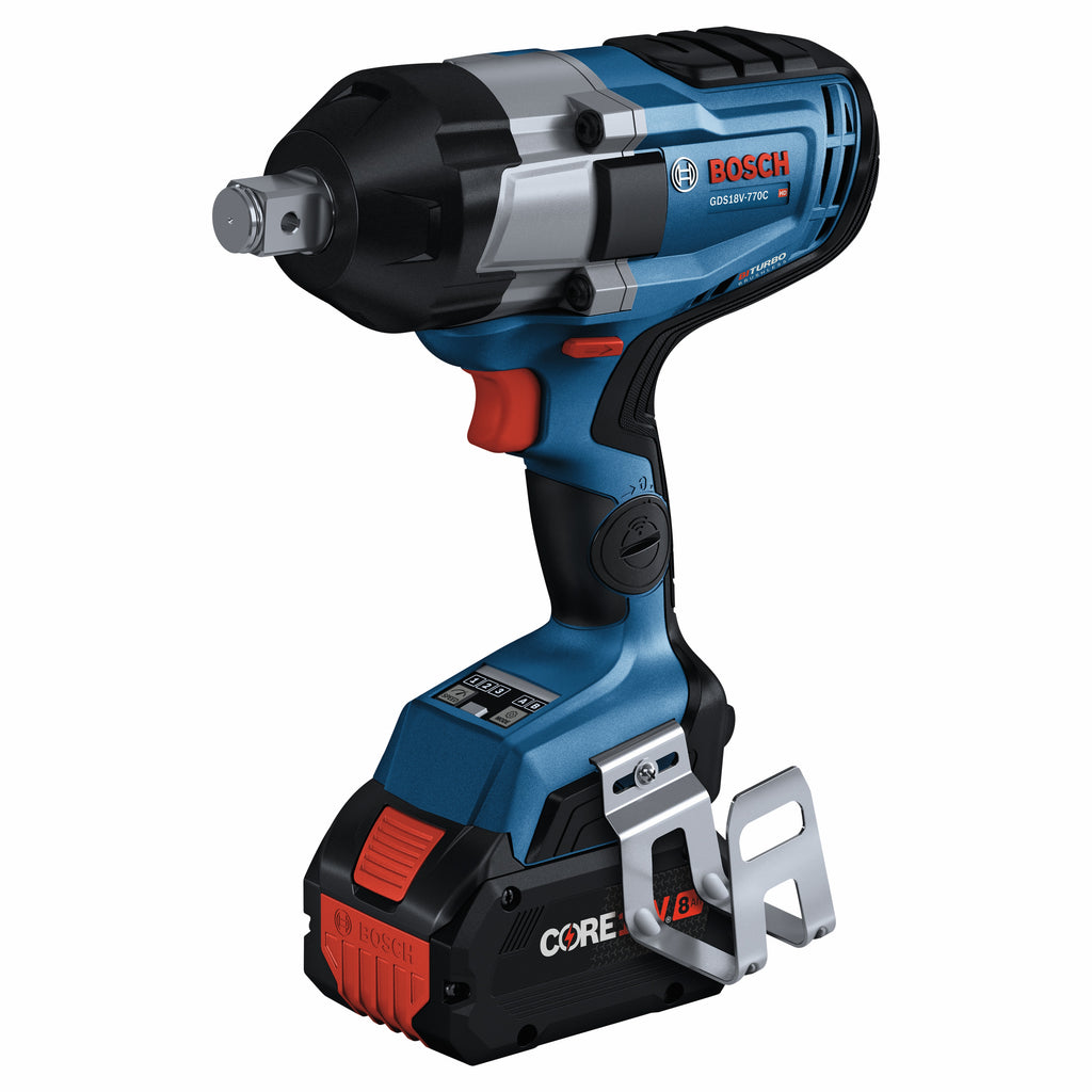 Bosch GDS18V-770CB14 PROFACTOR 18V Connected 3/4 In. Impact Wrench Kit with Friction Ring and Thru-Hole and (1) CORE18V 8 Ah High Power Battery