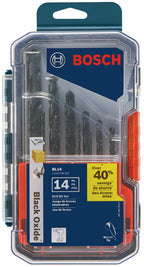 Bosch BL14 14 pc. Black Oxide Metal Drill Bit Set