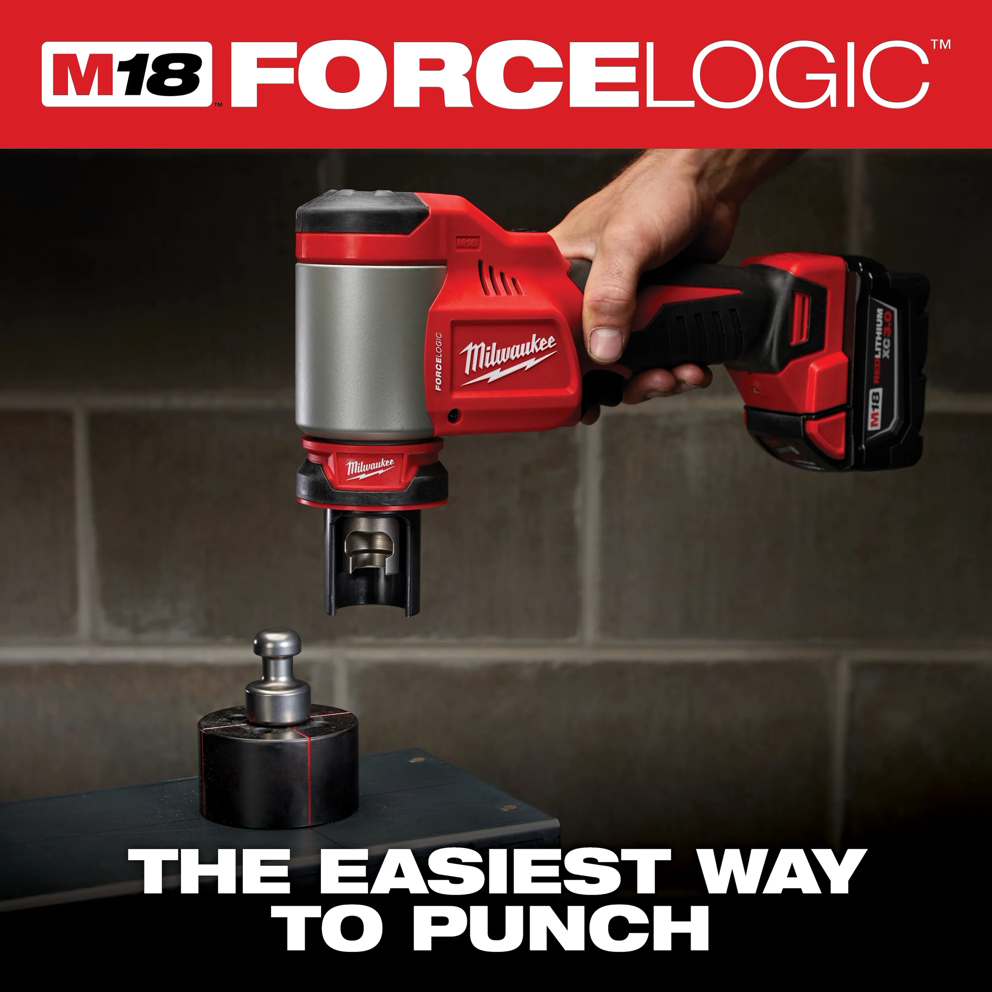 M18™ FORCE LOGIC™ 10 Ton Knockout Tool