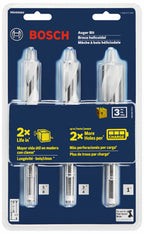 Bosch HSAS5003 3 pc. 6-1/2 In. High-Speed Auger Bit Set