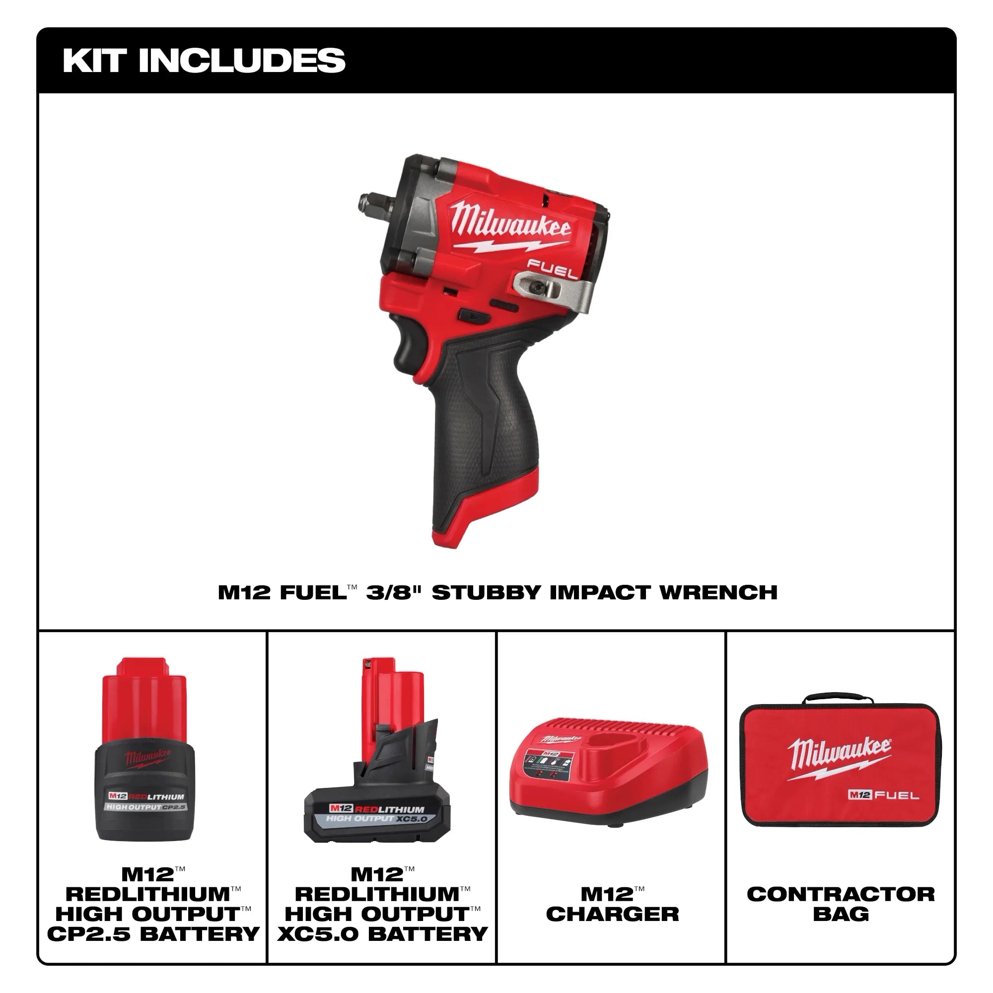 M12 FUEL™ Stubby 3/8" Impact Wrench
