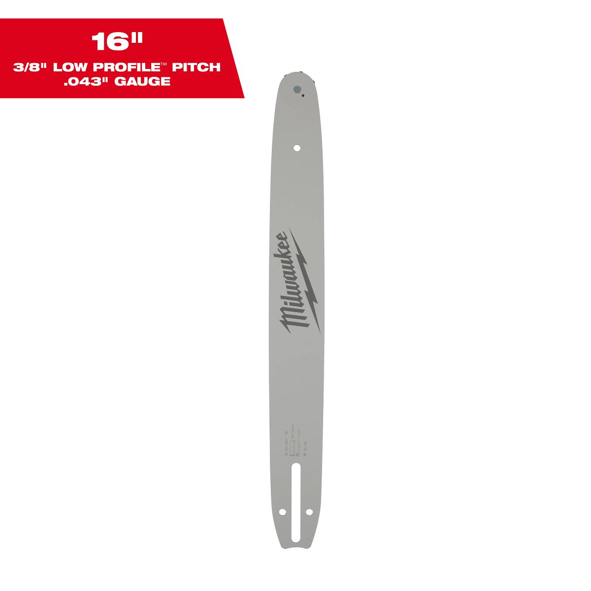 16" 3/8" LOW PROFILE™ Pitch, .043" Gauge Guide Bar - 48-09-3001 - primary image