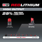 M12™ 12V Lithium-Ion Extended Capacity (XC) 5.0 Ah REDLITHIUM Battery with Charger (2-Pack)