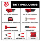 28pc. Hex Key & Hammer Set with Tray for PACKOUT™ Drawers
