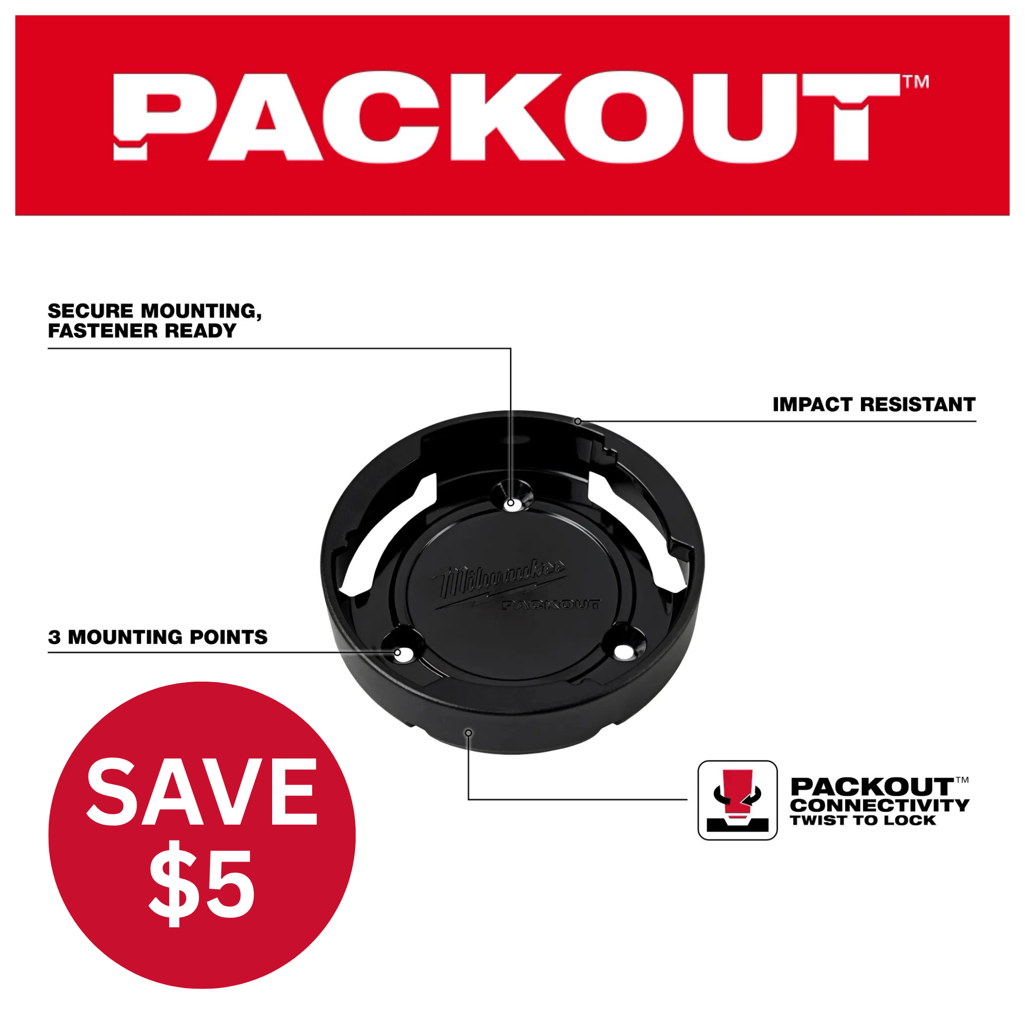 PACKOUT™ Twist to Lock Mount