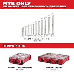 Milwaukee 15-Piece SAE Combination Wrench Trays | 48-22-9484T