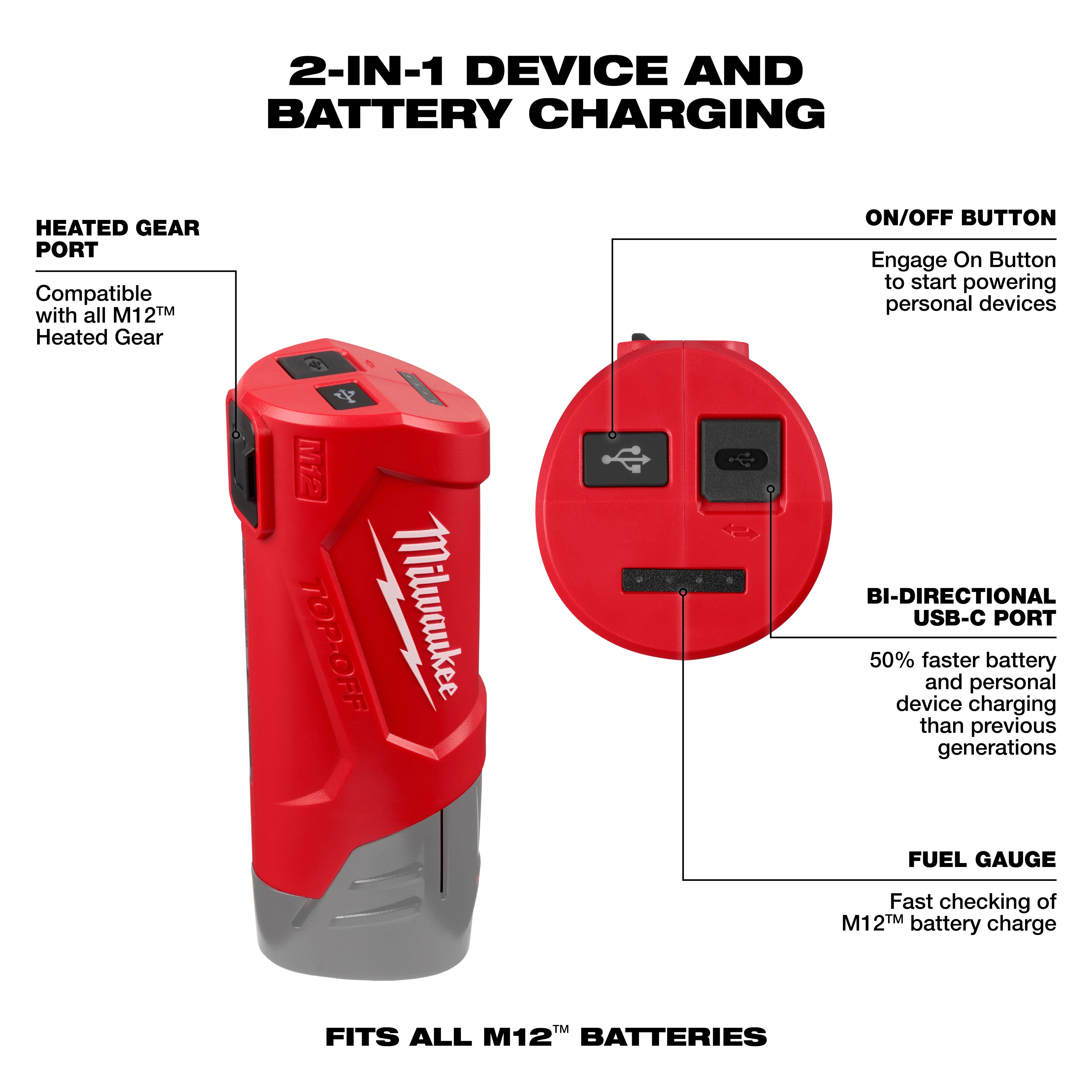M12™ TOP-OFF™ Power Supply and Charger