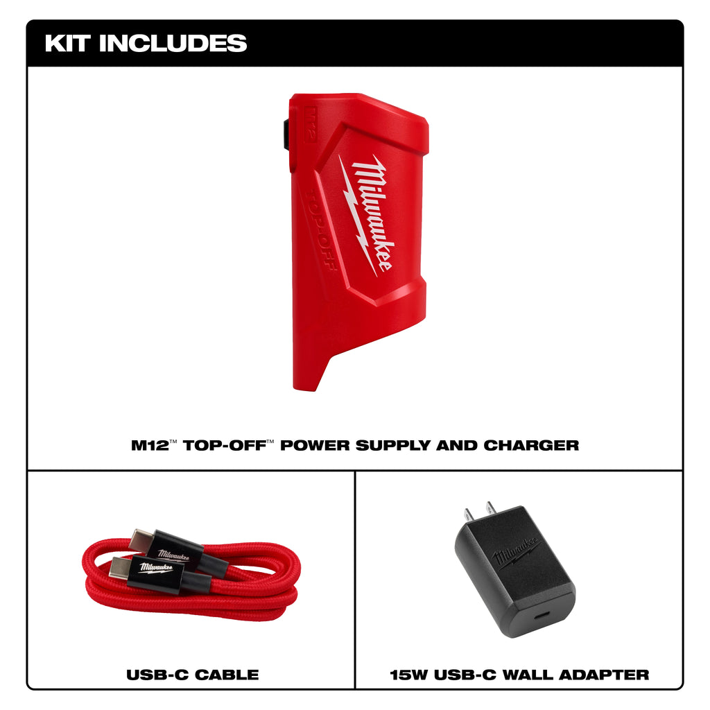 Milwaukee M12 TOP-OFF Power Supply and Charger | 48-59-1211
