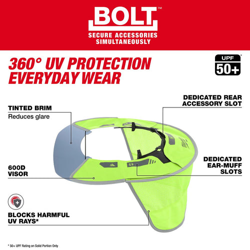 Milwaukee BOLT Sun Visor with Sunshade | 48-73-1078