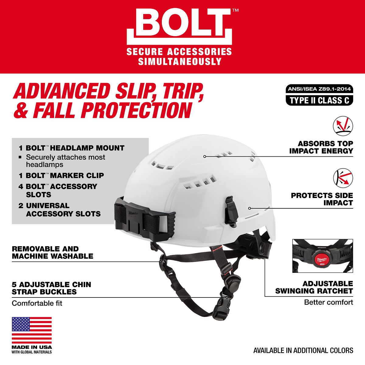 BOLT™ Safety Helmet with IMPACT ARMOR™ Liner