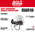 BOLT™ Gasketed Full Face Shield -Clear Dual Coat Lens(Compatible with Milwaukee® BOLT™ Safety Helmets & BOLT™ Hard Hats)