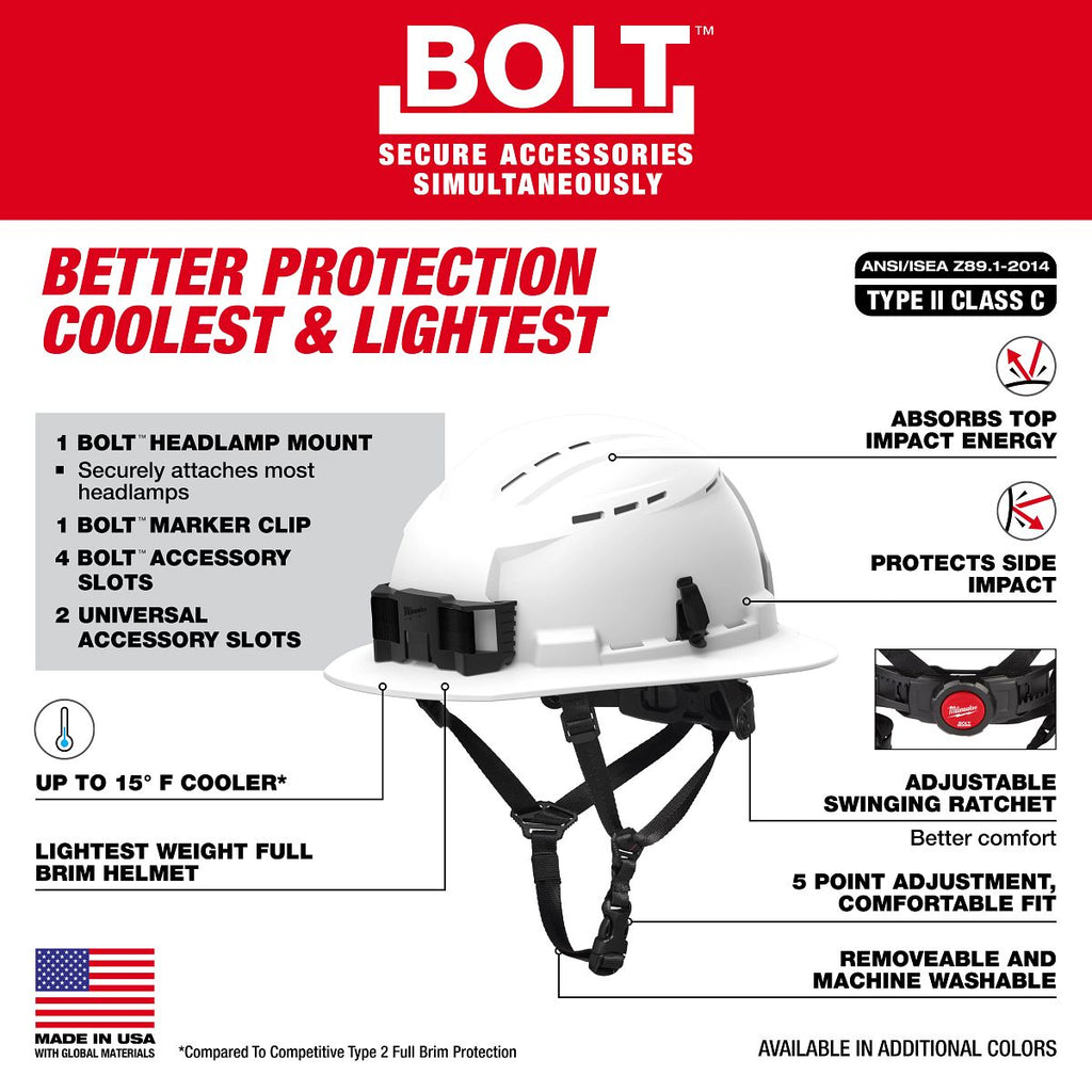 BOLT™ Full Brim Safety Helmet