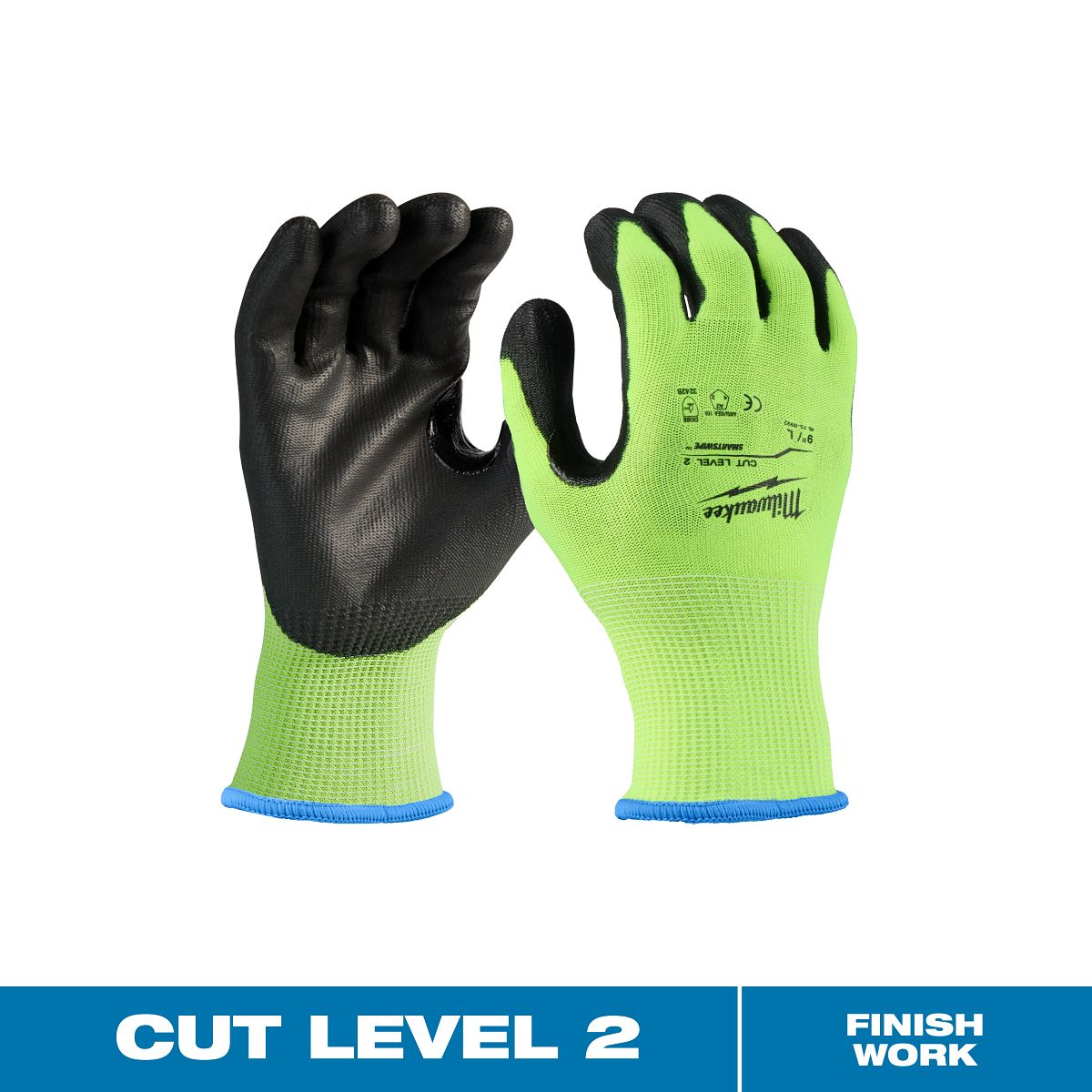 High Visibility Cut Level 2 Polyurethane Dipped Gloves