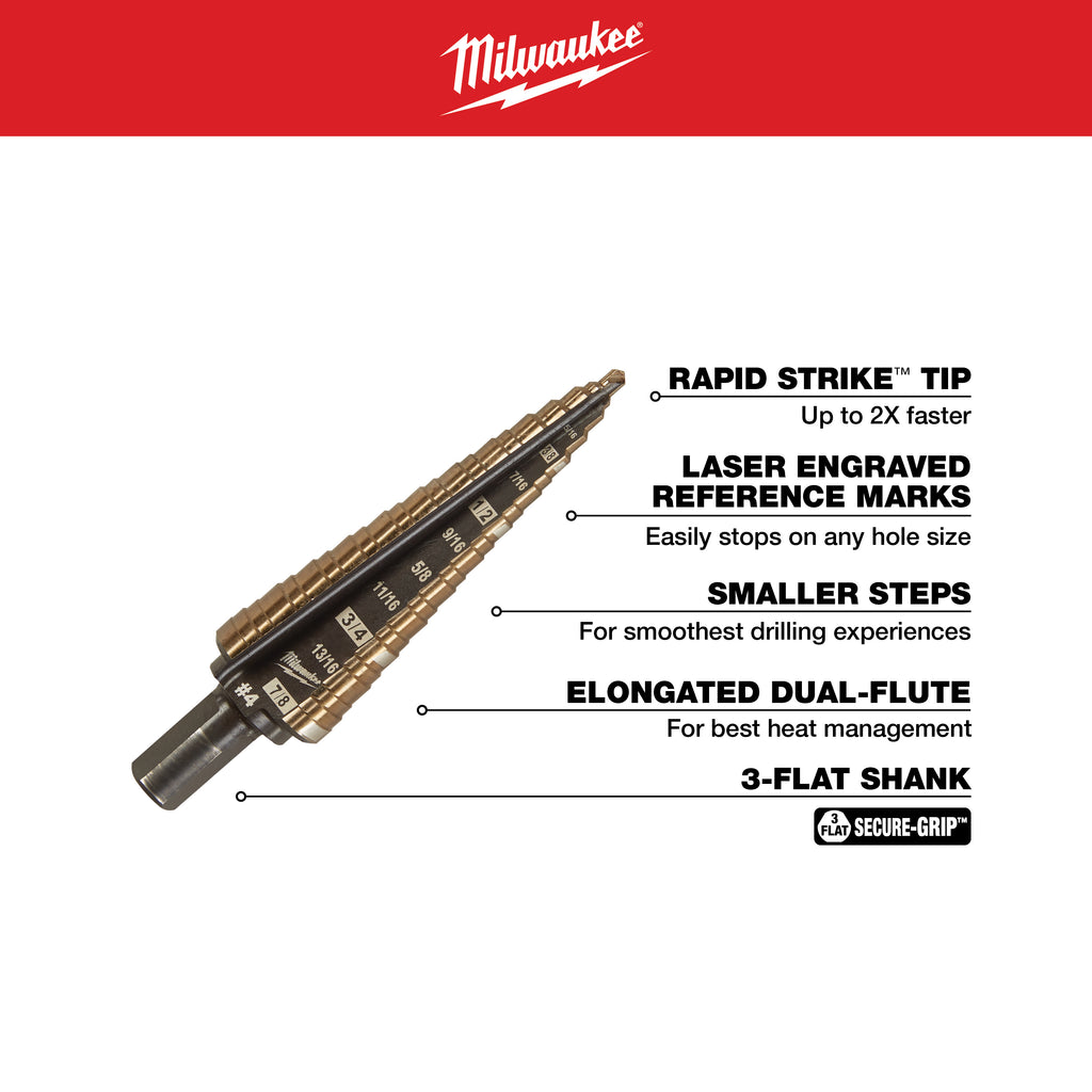 Cobalt Step Bit Kit (3PC)