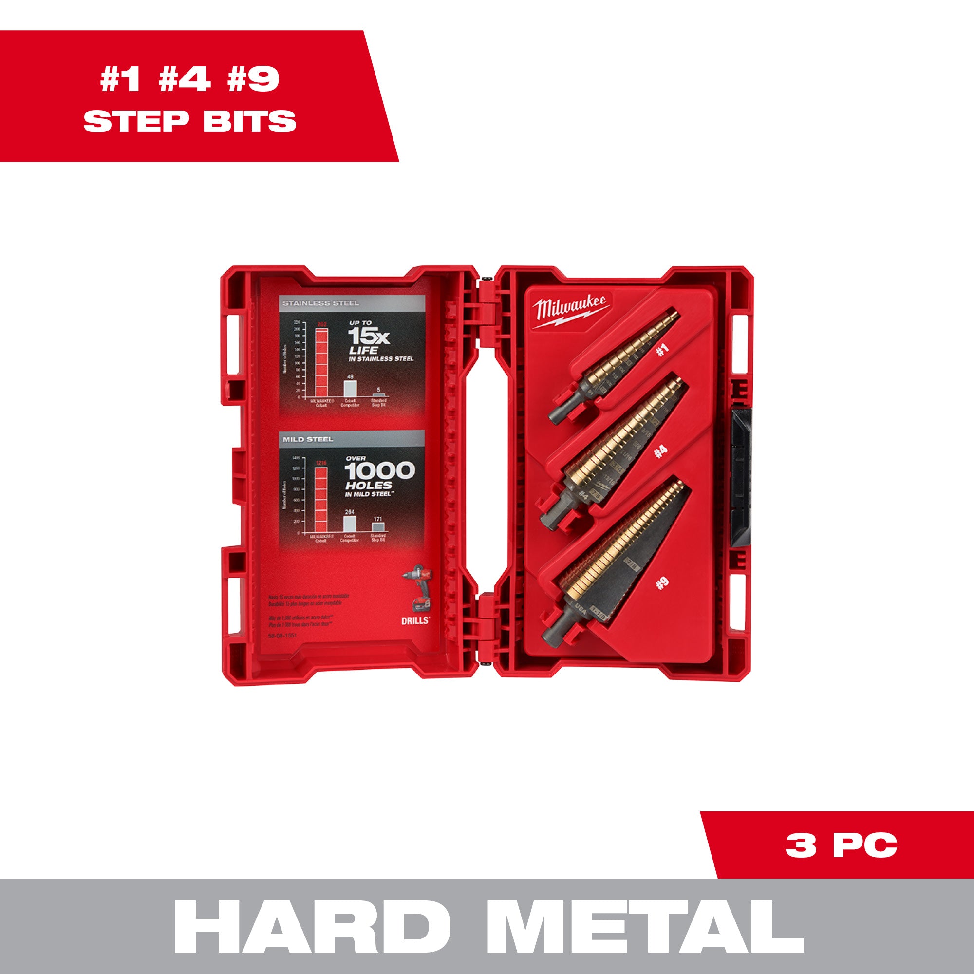 Cobalt Step Bit Kit (3PC)