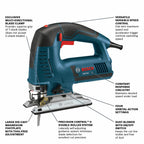 Bosch JS572EK 7.2 Amp Top-Handle Jig Saw Kit