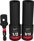 3PC SHOCKWAVE™ Impact Duty 1/2" Drive SAE Deep 6 Point Socket Set - 49-66-4485 - primary image