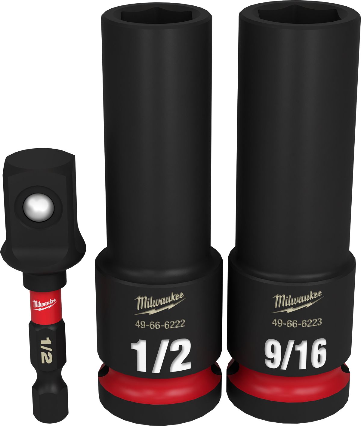 3PC SHOCKWAVE™ Impact Duty 1/2" Drive SAE Deep 6 Point Socket Set - 49-66-4485 - primary image