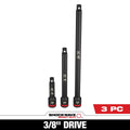 3PC SHOCKWAVE™ Impact Duty 3/8" Drive Extension Set - 49-66-6714 - primary image