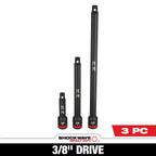 3PC SHOCKWAVE™ Impact Duty 3/8" Drive Extension Set - 49-66-6714 - primary image