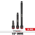 3PC SHOCKWAVE™ Impact Duty 1/2"Drive Extension Set - 49-66-6715 - primary image