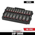 19PC SHOCKWAVE™ Impact Duty Socket 3/8” Drive MM TRAY Set - 49-66-6816 - primary image