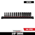 14PC SHOCKWAVE™ Impact Duty 3/8" Drive Metric Deep 6 Point Socket Set - 49-66-7008 - primary image