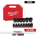14PC SHOCKWAVE™ Impact Duty 1/2" Drive Metric Standard 6 Point Socket Set - 49-66-7013 - primary image