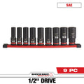 9PC SHOCKWAVE™ Impact Duty 1/2" Drive SAE Deep 6 Point Socket Set - 49-66-7022 - primary image