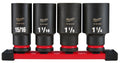 4PC SHOCKWAVE™ Impact Duty 1/2" Drive SAE Deep 6 Point Socket Set - 49-66-7026 - primary image