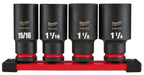 4PC SHOCKWAVE™ Impact Duty 1/2" Drive SAE Deep 6 Point Socket Set - 49-66-7026 - primary image