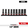 9PC SHOCKWAVE™ Impact Duty 1/2" Drive Metric Deep 6 Point Socket Set - 49-66-7032 - primary image