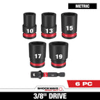 6PC SHOCKWAVE™ Impact Duty 3/8" Drive Metric Standard Socket Set - 49-66-7036 - primary image