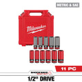 SHOCKWAVE™ Impact Duty 1/2 Drive SAE & Metric 11PC Lug Nut Wheel Socket Set - 49-66-7833 - primary image