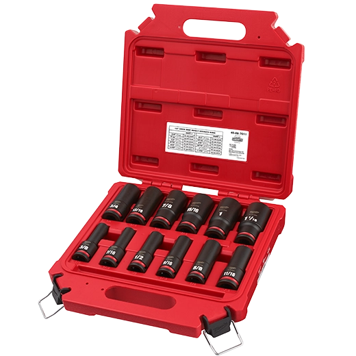 12PC SHOCKWAVE™ Impact Duty 1/2" Drive SAE Deep 6 Point Socket Set - 49-66-7011 - image 3