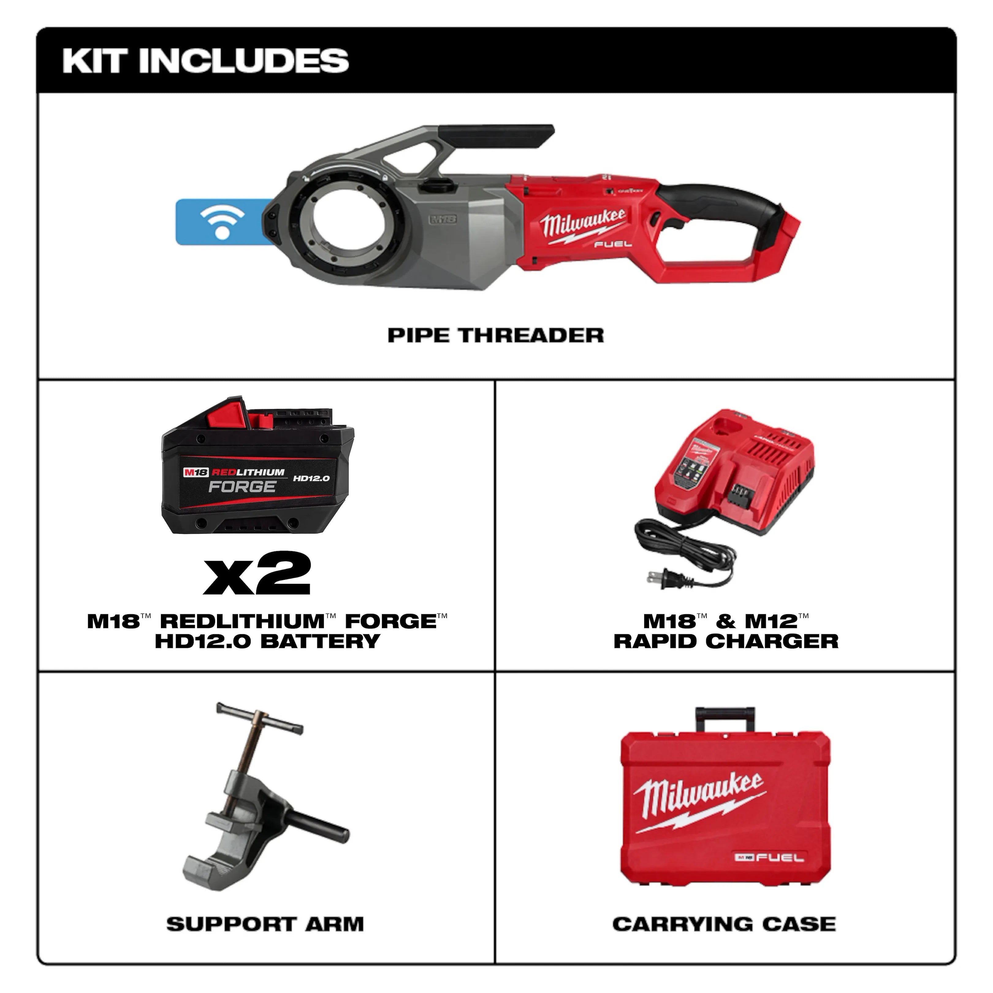 M18 FUEL™ Pipe Threader w/ ONE-KEY™ Kit