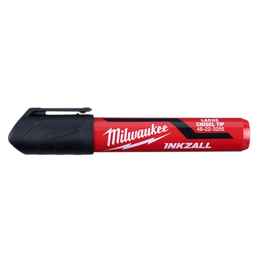 Milwaukee INKZALL 3-Piece Large Chisel Tip Black Marker | 48-22-3250