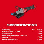 Milwaukee M18 FUEL #10 (1-1/4") Rebar Cutter | 3675-20