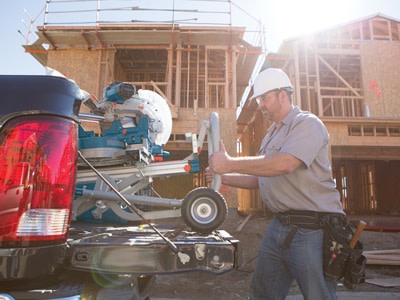 Bosch T4B Gravity-Rise Miter Saw Stand with Wheels