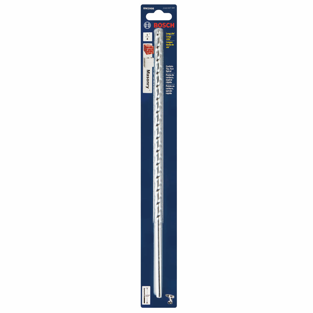 Bosch BM2008 1/4 In. X 11 In. X 13 In. Fast Spiral Rotary Masonry Drill Bit