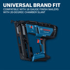 Bosch GNH16G150GV 1-1/2 In. x 16ga 20-Degree Finish Nails (2000 Per Box)
