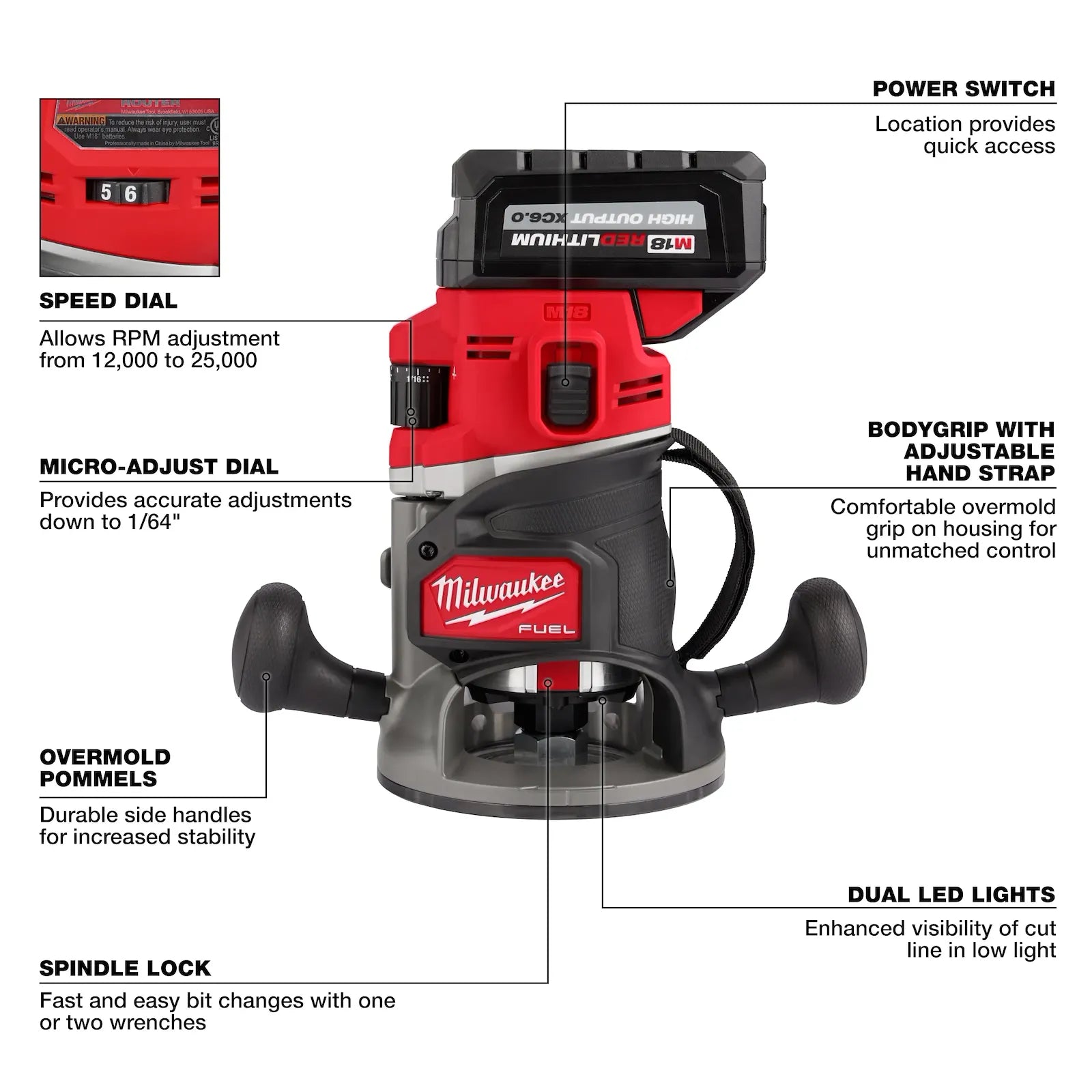 M18 FUEL™ 1/2" Router