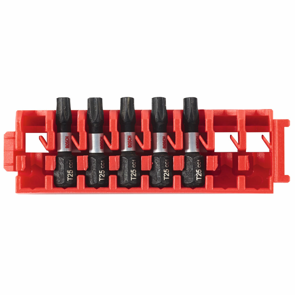 Bosch ITDT25105C 5 pc. Driven 1 In. Impact Torx #25 Insert Bits with Clip for Custom Case System